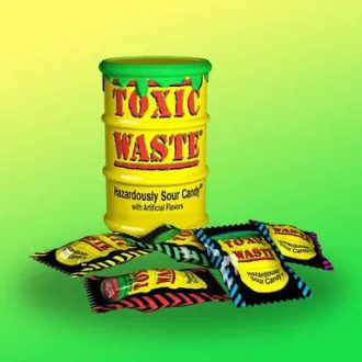   Toxic Waste Yellow Drum sárga dobozos savanyú cukorkák 42g