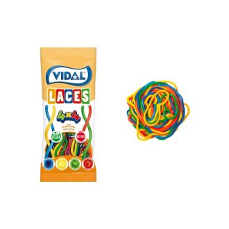 Vidal 4x4 laces - sokszínű gumicukor 85g