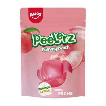 Amos Peelerz hámozható gumicukor barack 120g