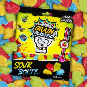 Brain Blasterz Sour Boltz Gummies Level 3 Sour 100g