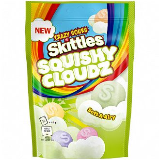Skittles Squishy Cloudz Crazy Sours savanyú cukorkák 94g