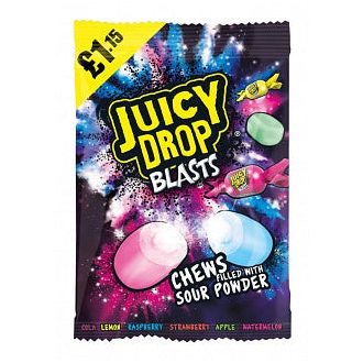Bazooka Juicy Drop Blasts savanyú töltött cukorka 120g