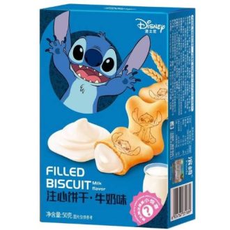   Binqi & Disney Stitch Milk Filled Biscuit 50g - töltött tejes keksz