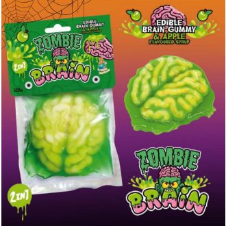   Zombie Brain Halloween 120g - ehető agy formájú gumicukor cukorsziruppal