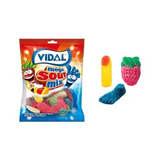 Vidal Mega sour mix 90g - savanyú gumicukor mix