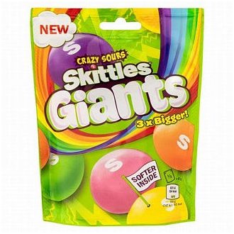 Skittles Giants Crazy Sours Óriás savanyú gumicukor 132g